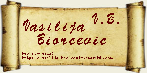 Vasilija Biorčević vizit kartica